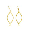 Wholesale Women's Copper Geometric Spiral Hollow Leaf Electroplated Earrings