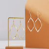 Wholesale Women's Copper Geometric Spiral Hollow Leaf Electroplated Earrings