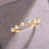 Wholesale Women's Copper Geometric Stacked Finger Ring With Zirconia Simple Style