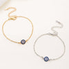 Wholesale Women's Copper Geometric Style Electroplated Devil's Eye Charm Bracelet