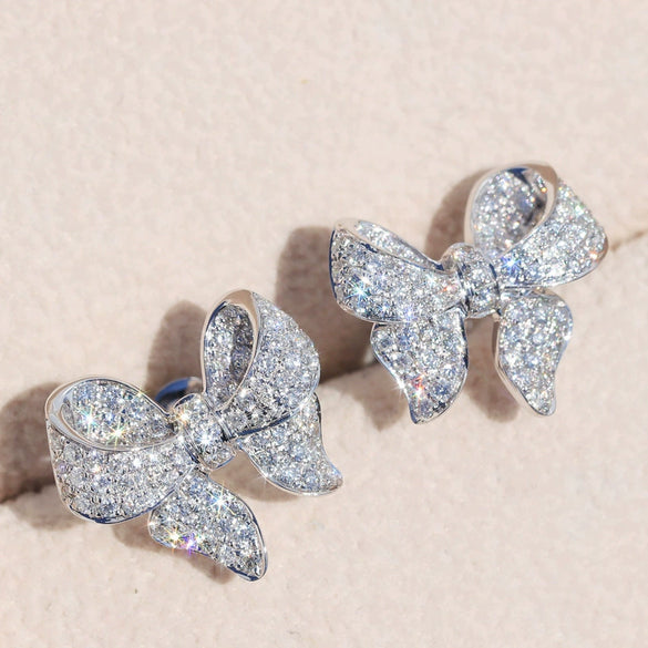 Wholesale Women's Copper Geometric Style Microencrusted Zircon Earrings Set With Diamonds