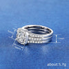 Wholesale Women's Copper Geometric Style Zirconia Bridal Ring Three Piece Set