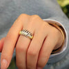 Wholesale Women's Copper Geometric Style Zirconia Ring