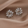 Wholesale Women's Copper Geometric Triangle Cat's Eye Stone Earrings Light Luxury Electroplated