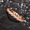 Wholesale Women's Copper Geometric Twist Woven Chain Ring Inlaid Zircon