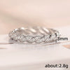 Wholesale Women's Copper Geometric Twist Woven Chain Ring Inlaid Zircon