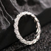 Wholesale Women's Copper Geometric Twist Woven Chain Ring Inlaid Zircon
