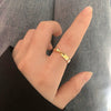 Wholesale Women's Copper Geometric Twisted Open Ring With Electroplating Design