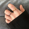 Wholesale Women's Copper Geometric Twisted Open Ring With Electroplating Design