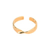 Wholesale Women's Copper Geometric Twisted Open Ring With Electroplating Design
