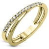 Wholesale Women's Copper Geometric Twocolor Ring Jewelry With Microinlay