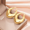 Wholesale Women's Copper Geometric U Shaped Inverted Triangle Exaggerated Earrings Electroplated Internet Celebrity Style Jewelry