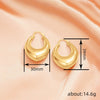 Wholesale Women's Copper Geometric U Shaped Inverted Triangle Exaggerated Earrings Electroplated Internet Celebrity Style Jewelry