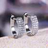 Wholesale Women's Copper Geometric Ushaped Zircon Earrings