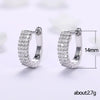 Wholesale Women's Copper Geometric Ushaped Zircon Earrings