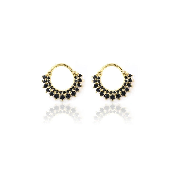 Wholesale Women's Copper Geometric Ushaped Zirconia Earrings