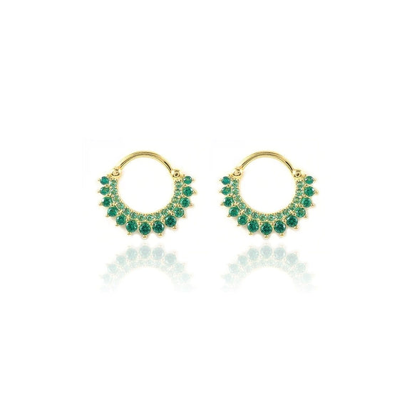 Wholesale Women's Copper Geometric Ushaped Zirconia Earrings
