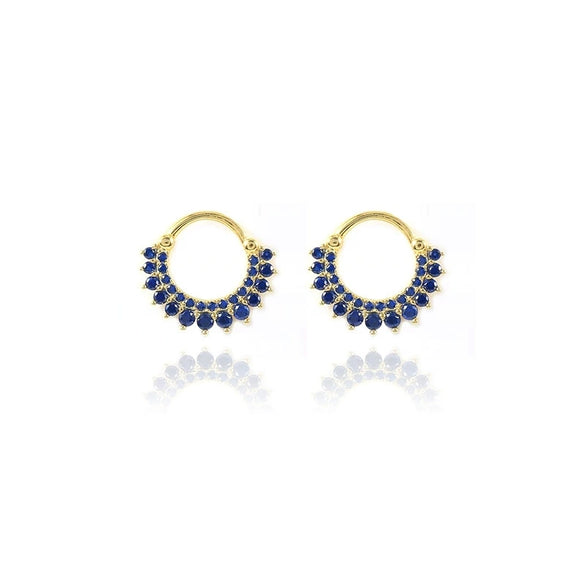 Wholesale Women's Copper Geometric Ushaped Zirconia Earrings