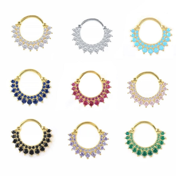 Wholesale Women's Copper Geometric Ushaped Zirconia Earrings