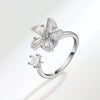Wholesale Women's Copper Geometric Windmill Rotating Ring With Electroplating