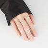 Wholesale Women's Copper Geometric Windmill Rotating Ring With Electroplating