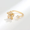 Wholesale Women's Copper Geometric Windmill Rotating Ring With Electroplating