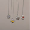 Wholesale Women's Copper Geometric Y2k Style Electroplated Moon Rose Drop Pendant Necklace