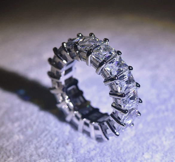 Wholesale Women's Copper Geometric Zircon Engagement Ring