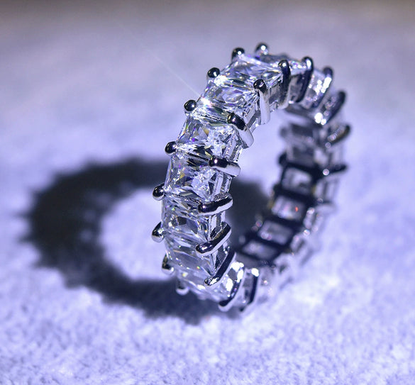 Wholesale Women's Copper Geometric Zircon Engagement Ring
