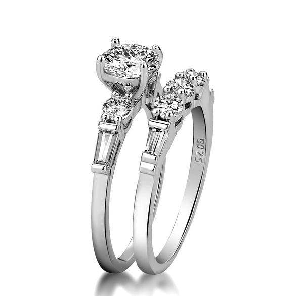 Wholesale Women's Copper Geometric Zircon Inlaid Light Luxury Ring Jewelry