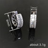 Wholesale Women's Copper Geometric Zircon Inlaid Minimalist Earrings