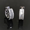 Wholesale Women's Copper Geometric Zircon Inlaid Minimalist Earrings