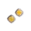 Wholesale Women's Copper Geometric Zircon Inlaid Stud Earrings Fashion Style