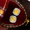 Wholesale Women's Copper Geometric Zircon Inlaid Stud Earrings Fashion Style
