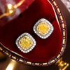 Wholesale Women's Copper Geometric Zircon Inlaid Stud Earrings Fashion Style