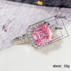 Wholesale Women's Copper Geometric Zircon Microinlaid Square Ring And Bracelet