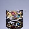 Wholesale Women's Copper Geometric Zircon Ring For Summer