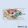 Wholesale Women's Copper Geometric Zircon Ring For Summer