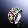 Wholesale Women's Copper Geometric Zircon Ring For Summer
