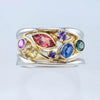 Wholesale Women's Copper Geometric Zircon Ring For Summer