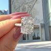 Wholesale Women's Copper Geometric Zircon Ring Light Luxury Simple Style Rectline Thin Circle Exaggerated Super Flash