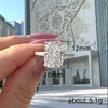 Wholesale Women's Copper Geometric Zircon Ring Light Luxury Simple Style Rectline Thin Circle Exaggerated Super Flash