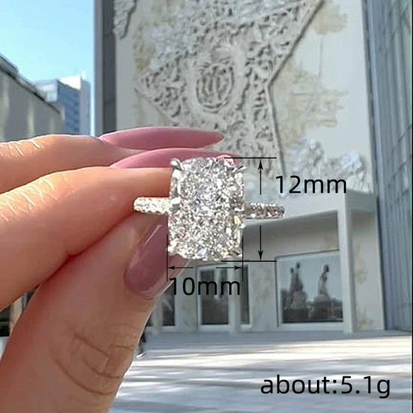 Wholesale Women's Copper Geometric Zircon Ring Light Luxury Simple Style Rectline Thin Circle Exaggerated Super Flash