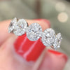 Wholesale Women's Copper Geometric Zircon Ring