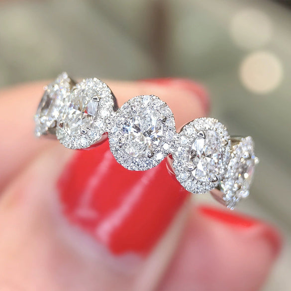 Wholesale Women's Copper Geometric Zircon Ring