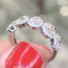 Wholesale Women's Copper Geometric Zircon Ring