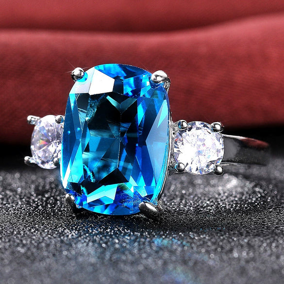 Wholesale Women's Copper Geometric Zircon Ring