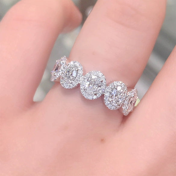 Wholesale Women's Copper Geometric Zircon Ring