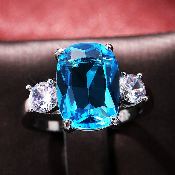 Wholesale Women's Copper Geometric Zircon Ring