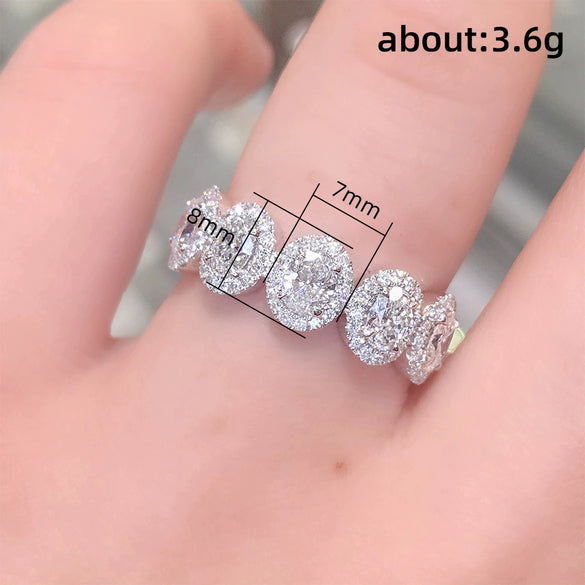 Wholesale Women's Copper Geometric Zircon Ring